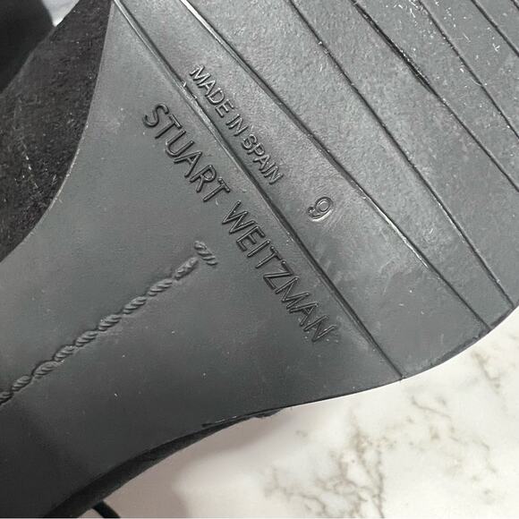 New Stuart Weitzman Black Highland Over The Knee Heeled Boot Womens size 9 - Picture 2 of 8